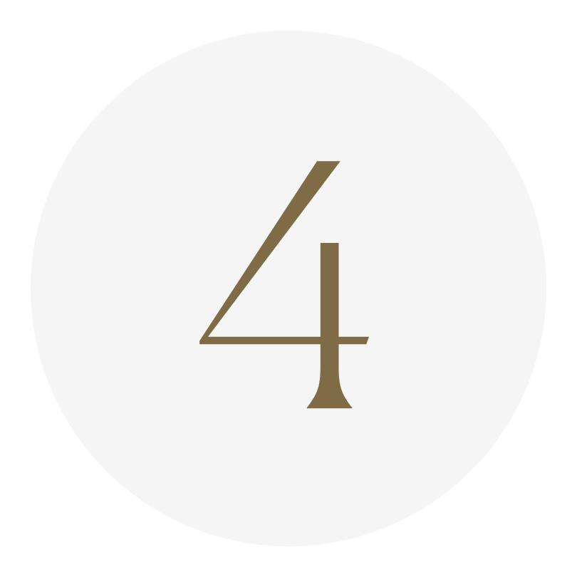 Number four displayed in a large gold font inside a white circle.