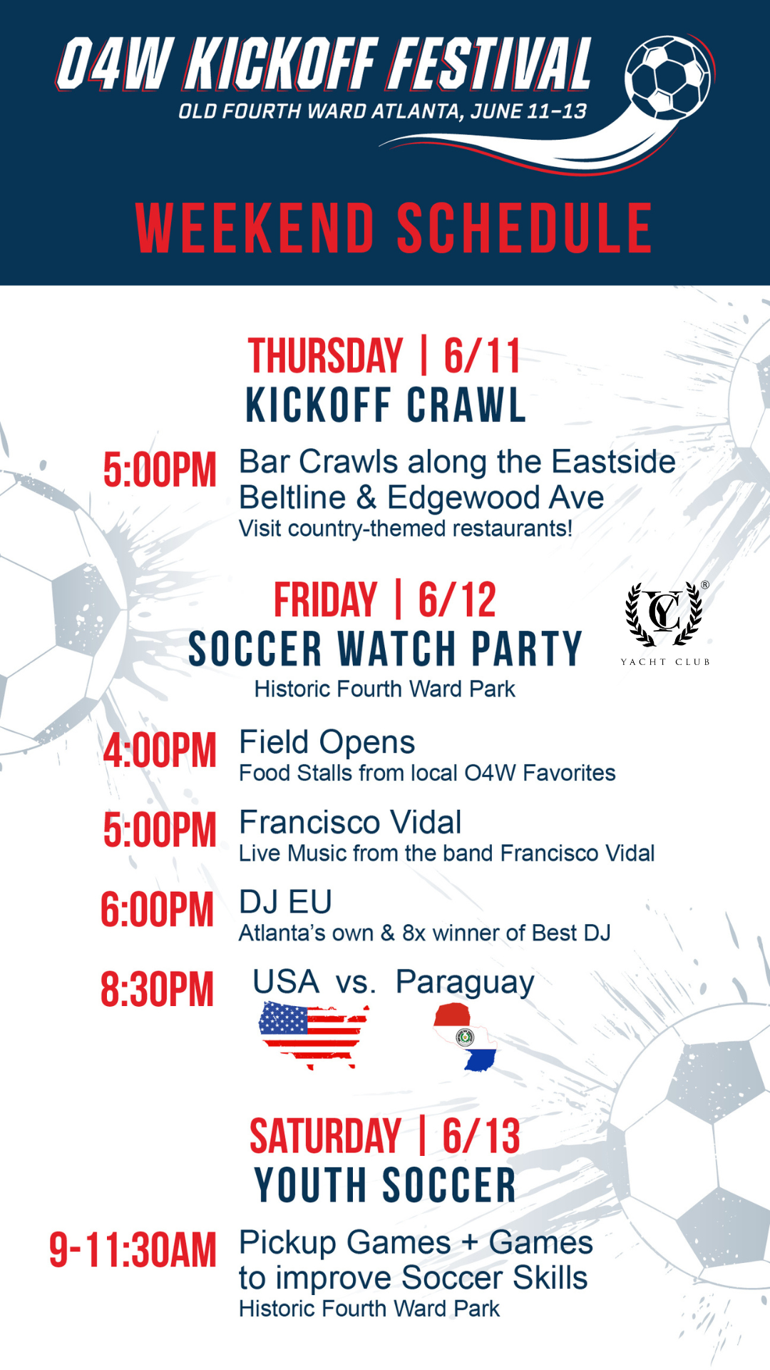 Old Fourth Ward Announces “O4W Kickoff Festival,” A Three-Day Celebration of the Opening of the World Cup 2026  