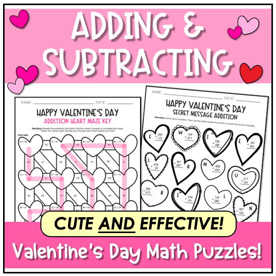 Valentine Adding and Subtracting