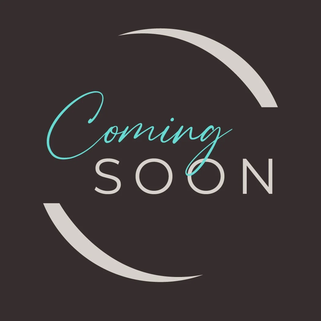 The image shows a dark background with the words "Coming Soon" written in light blue and white text, surrounded by crescent moon shapes.