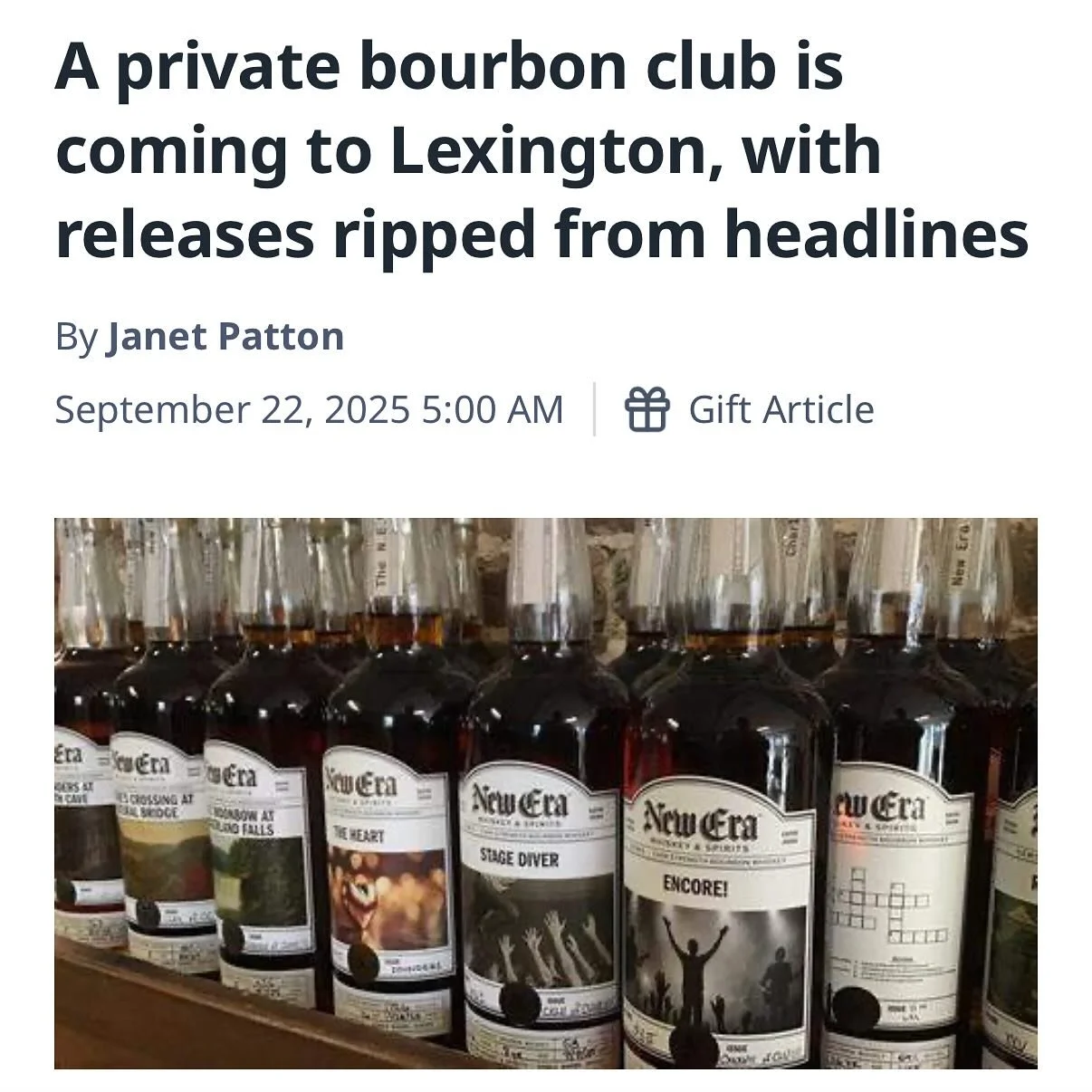 Finally, some good NEWS&hellip;

&bull;&bull;&bull;

#newerawhiskey #spreadthenews #headlineworthywhiskey #kentuckybourbon #kystraightbourbon #kybourbon #bourbon #whiskey #bourbonwhiskey #makeheadlines #singlebarrel #singlebarrelbourbon #ryewhiskey #