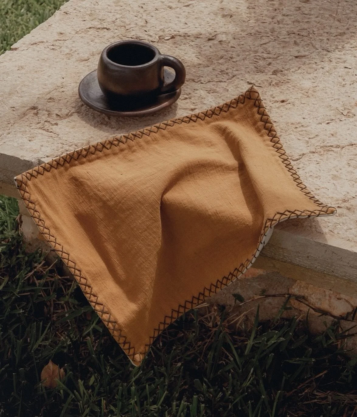 *

The objects we use every day often become part of our rituals without us realising it. A shared meal, a morning coffee, a quiet moment outdoors.

Crafted from spun cotton and dyed by hand using plant-based dyes, these place mats add warmth, textur