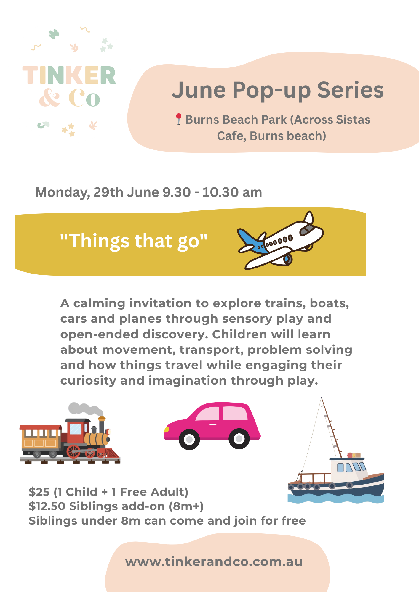 June Learning Series - Week 3: Things that go (Mon, 29th June)