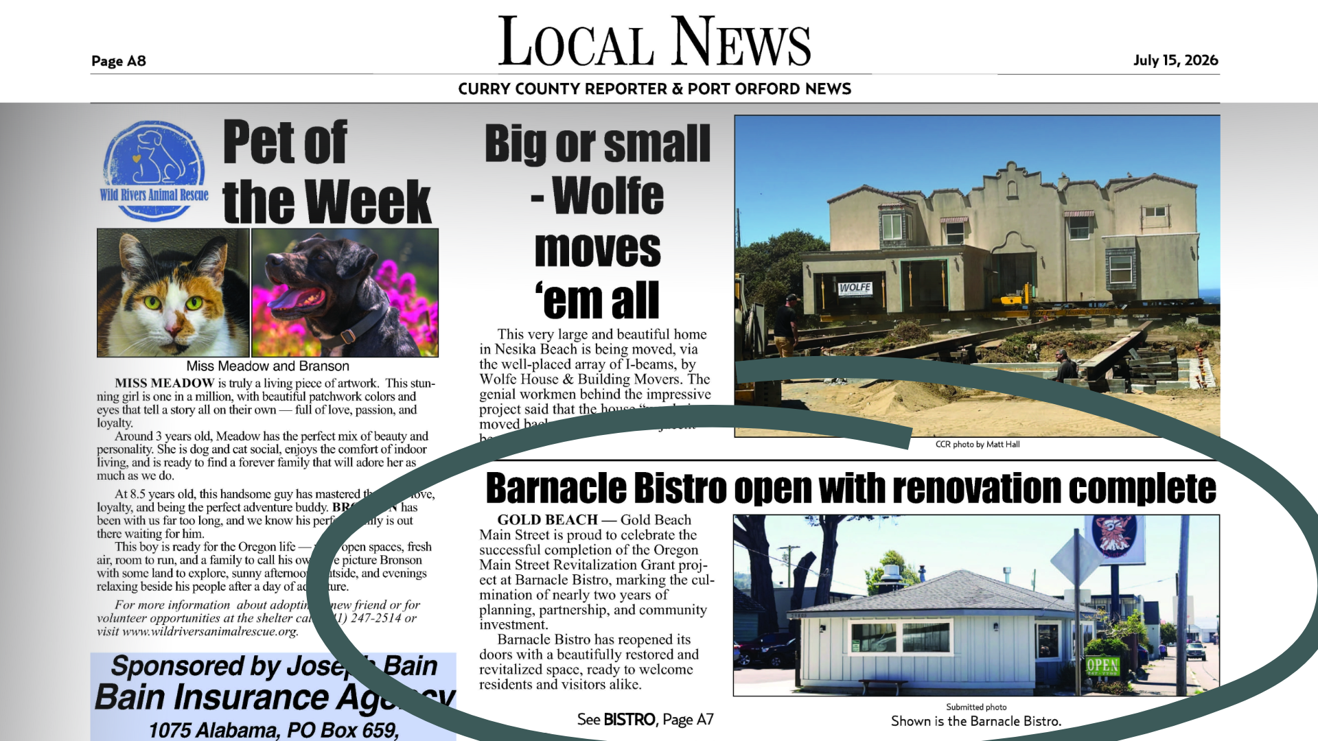 Barnacle Bistro Renovation Complete