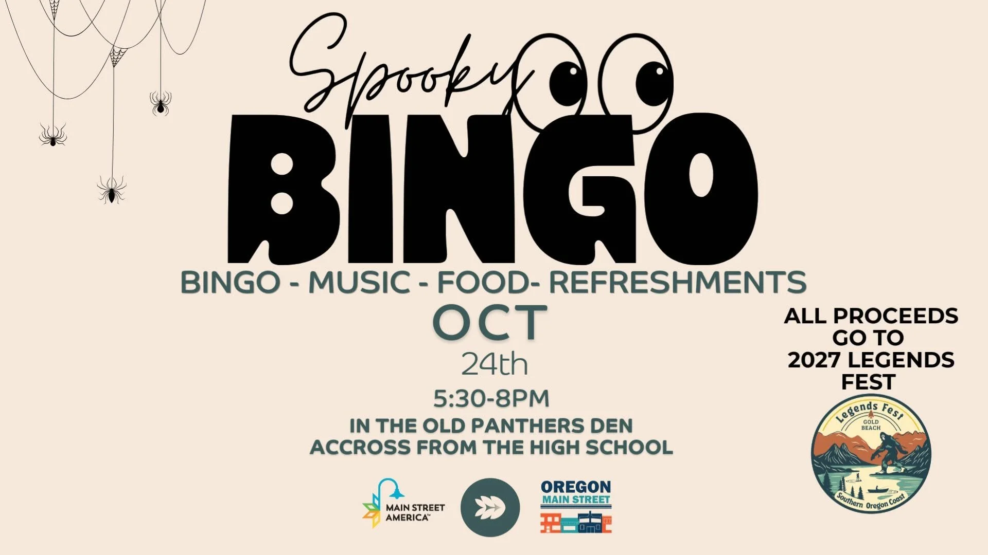 Spooky Bingo—Fundraiser for 2027 Legends Fest