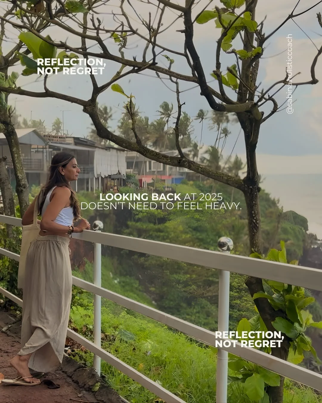 Looking back at 2025 doesn&rsquo;t have to be heavy.
Reflection is not punishment, it&rsquo;s presence.

You don&rsquo;t have to judge yourself for the days you drifted, the goals you didn&rsquo;t reach, the moments you disappeared.

Instead, ask you