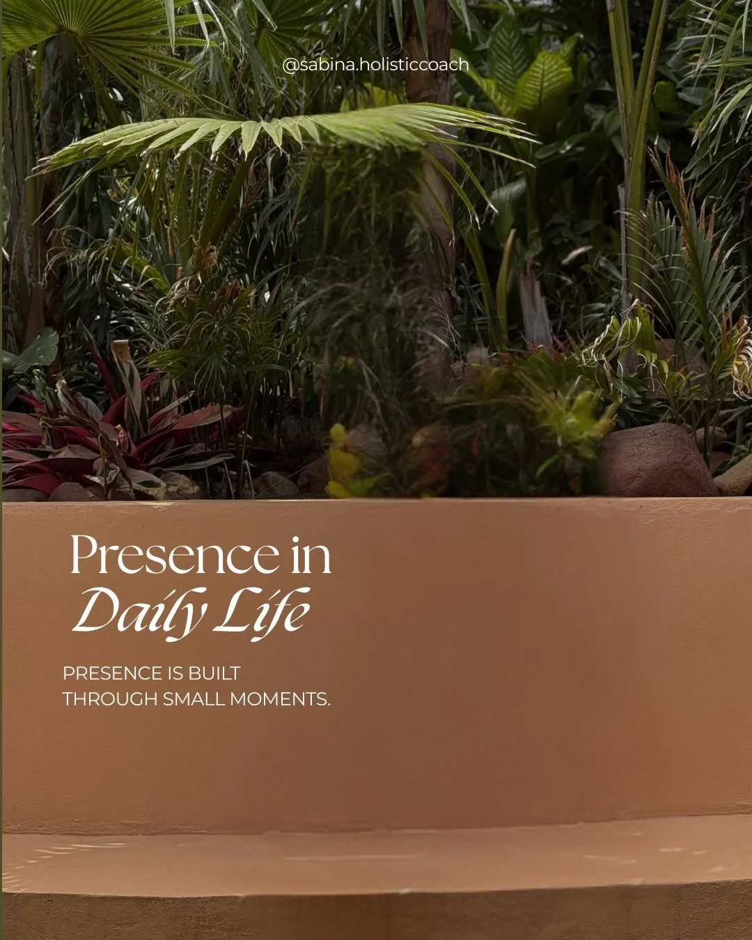 Presence isn&rsquo;t a big spiritual event.
It&rsquo;s the moment you decide to pay attention.

&rarr; The way the sun touches your skin.
&rarr; The warmth of your coffee.
&rarr; The softness of someone&rsquo;s voice.
&rarr; The breath you didn&rsquo