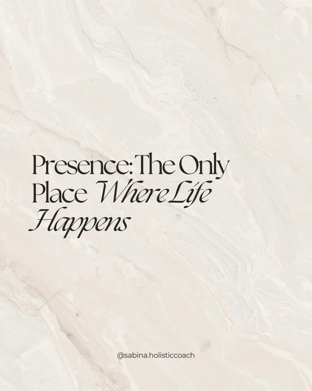 We spend so much of life outside the present 
Rewatching old stories or rehearsing new ones.

But the only place you can feel, choose and transform is now.

✨ The present is your point of power.
🌿 The only moment that&rsquo;s truly yours.
📌 Everyth