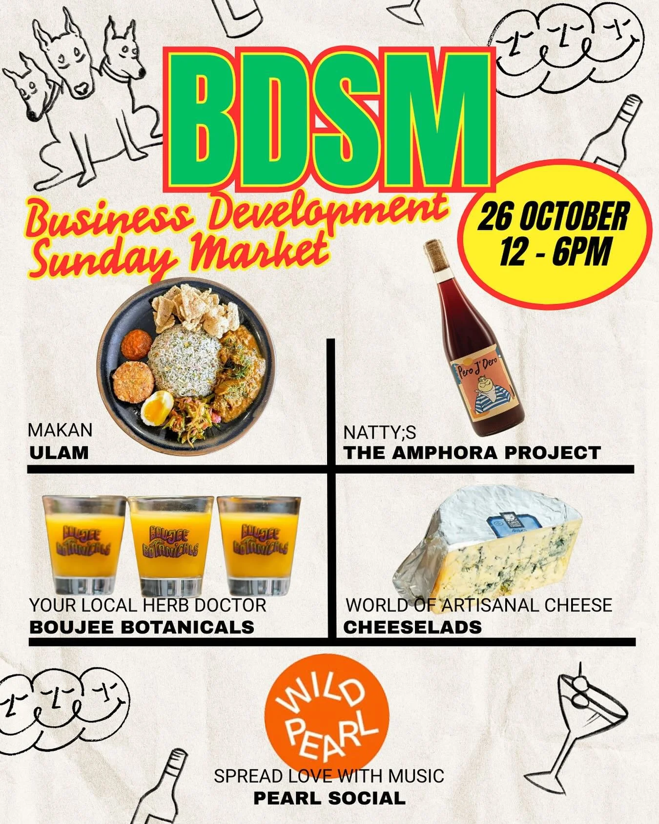 BDSM @ MIDDLE CHILD &ndash; OCTOBER EDITION
🗓 26 October, Saturday | 12&ndash;6PM

Our favourite lil biz dev market is back, this time with a line-up that feeds the body, soul, and everything in between.

Come for lunch, stay for the cheese, and lea