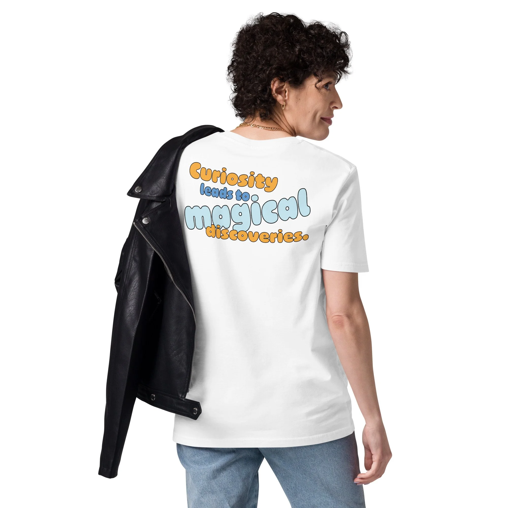 Curiosity Leads to Magical Discoveries Unisex Organic Cotton T-shirt