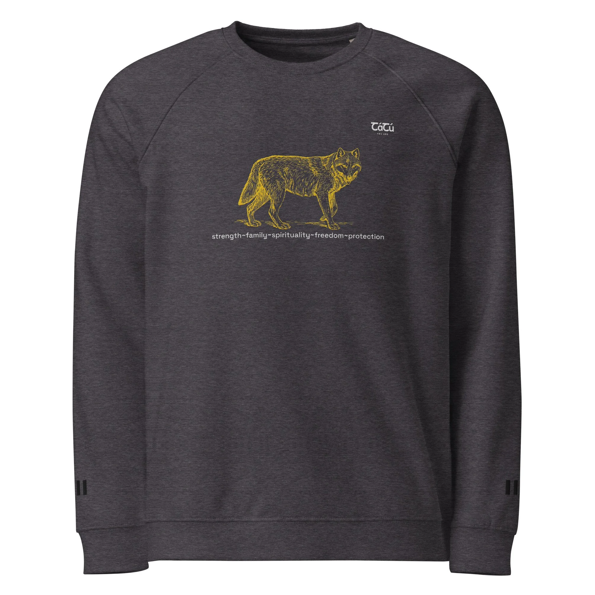 TáTú Celtic Wolf "Mac Tíre" (Embroidered Grey)