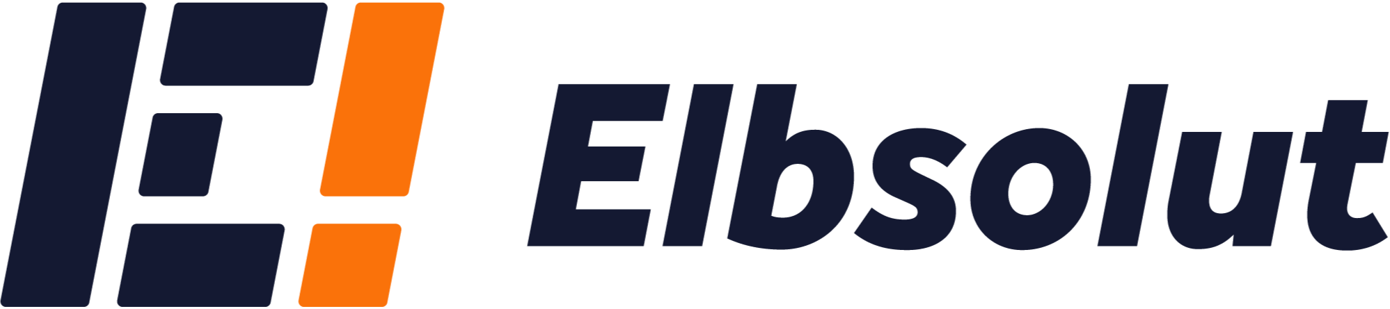 Logo des Unternehmens Absolute mit blauer und oranger Farbelemente