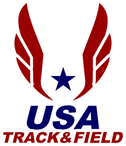USA Track & Field logo with stylized wings and a star