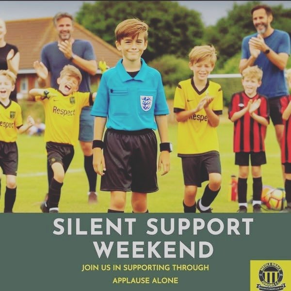 The club will be supporting the 'SILENT SUPPORT WEEKEND' initiative this Saturday & Sunday 🟡⚫
During matches we're asking spectators to support through applause alone 👏
Thanks for your support👍
#silentsupport2025
#MeoleBraceJuniors #Shrewsb