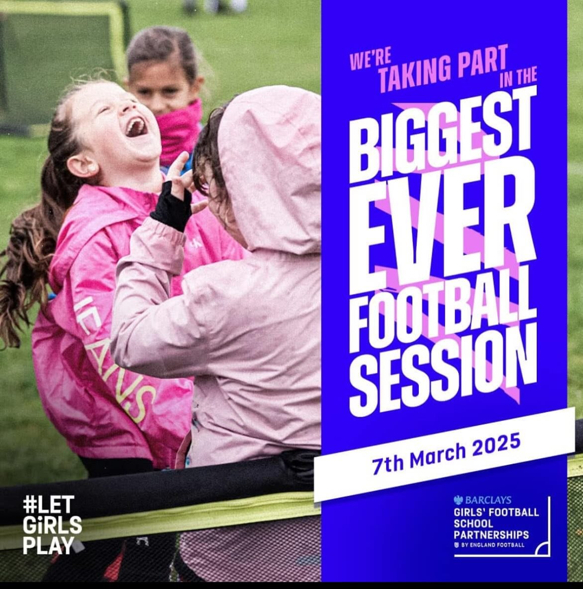 As International Women’s Day approaches Meole Brace Juniors Football Club is incredibly proud to be supporting the Football Association’s Biggest Ever Football Session by bringing coaching opportunities to local schools! 🏫⚽
As part of t