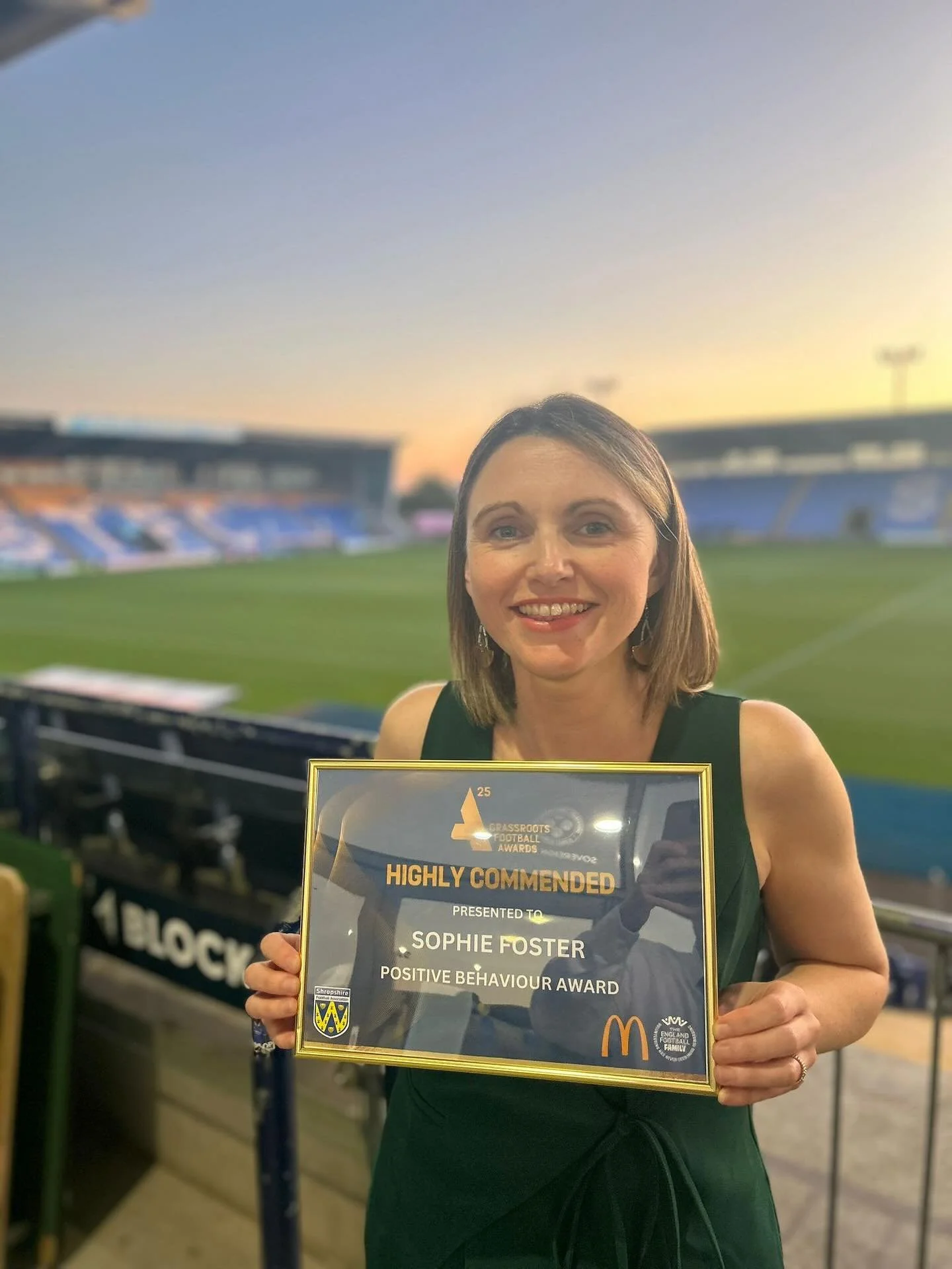 Our Chairman Sophie was honoured to be nominated and highly commended for the Shropshire FA Positive Behaviour Award. Sophie said:
“this recognition isn’t just personal—it’s a reflection of the values and commitment of everyo