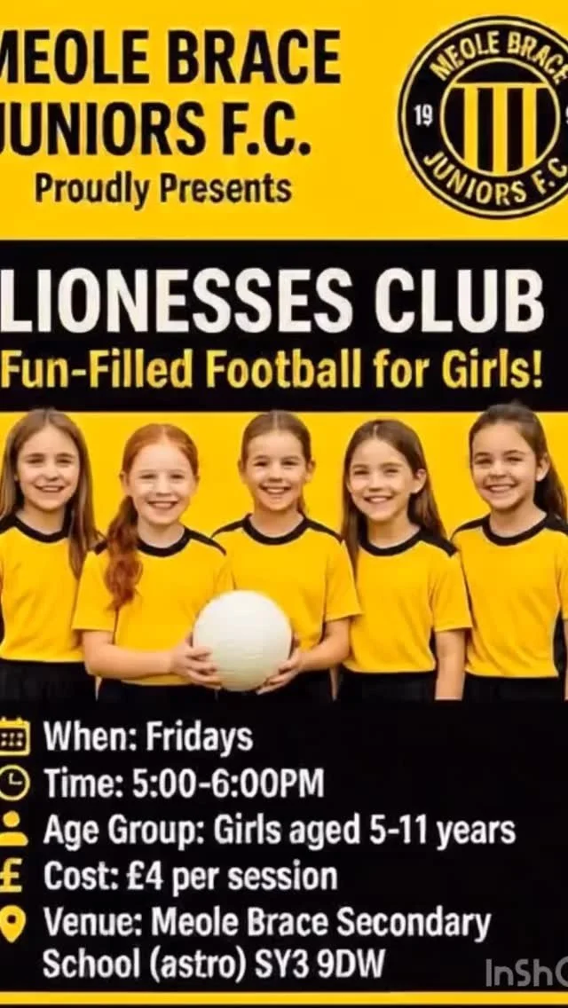 Our Girls Wildcats ‘Lionesses’ Club resumes next Friday💛🖤
It’s the perfect place to build skills, make friends, and have fun on the pitch! 🏃‍♀️🔥
All girls aged 5-11 are welcome.
Register below 👇
https://forms.gle/pGv5QX