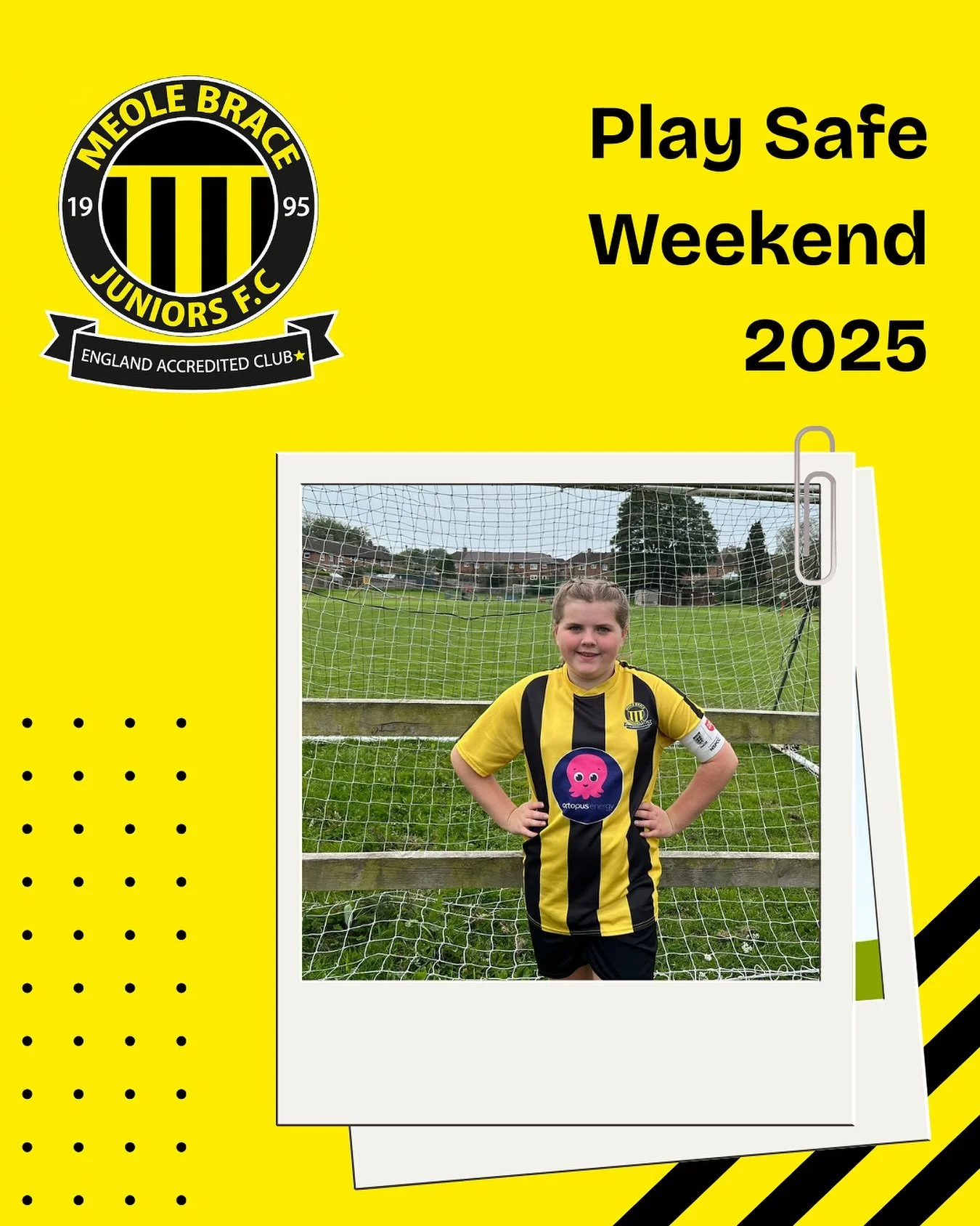 It’s Play Safe Weekend and here’s Willow, our U11 Wildcats captain, wearing the Play Safe captain’s armband.
Play Safe Weekend is all about teams coming together to champion safeguarding across the game and make football enjoyable