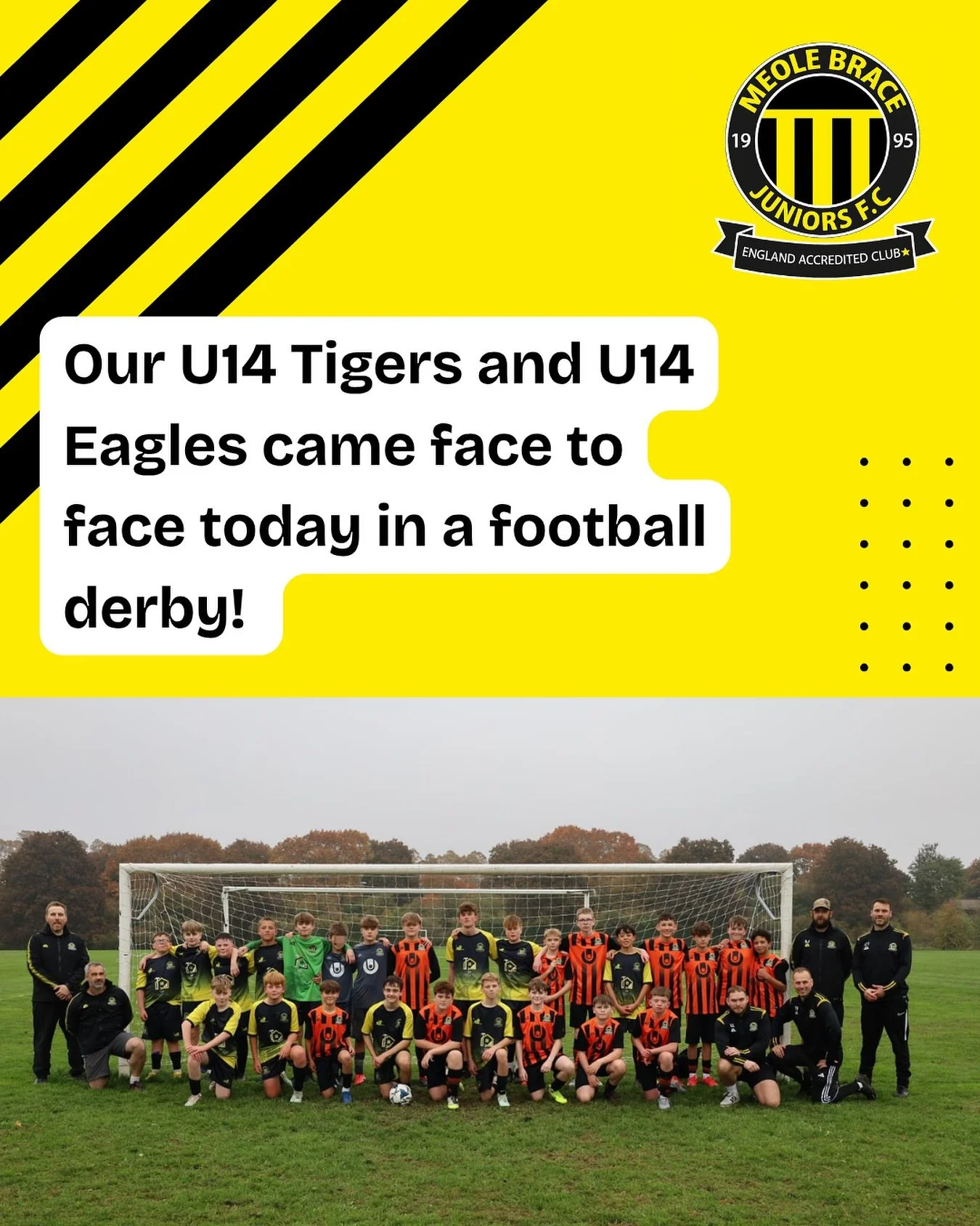 #WeAreMeole
Our U14 Tigers and U14 Eagles came face to face today in a football derby!
Both played absolutely brilliantly and showed real team spirit and talent.
Tigers won 3-0 in the end, but the teams came together at the end of the game to sh