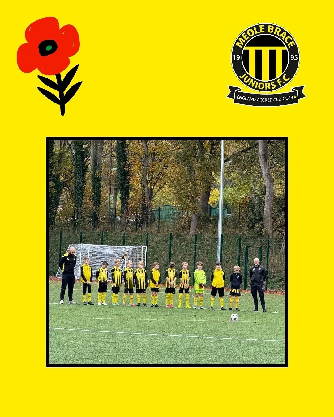 At @meolebrace_juniors_fc, players and coaches across all age groups came together to observe a two-minute silence before training and matches last Sunday, Remembrance Sunday. 

These moments of reflection remind us of the sacrifices made by so many,