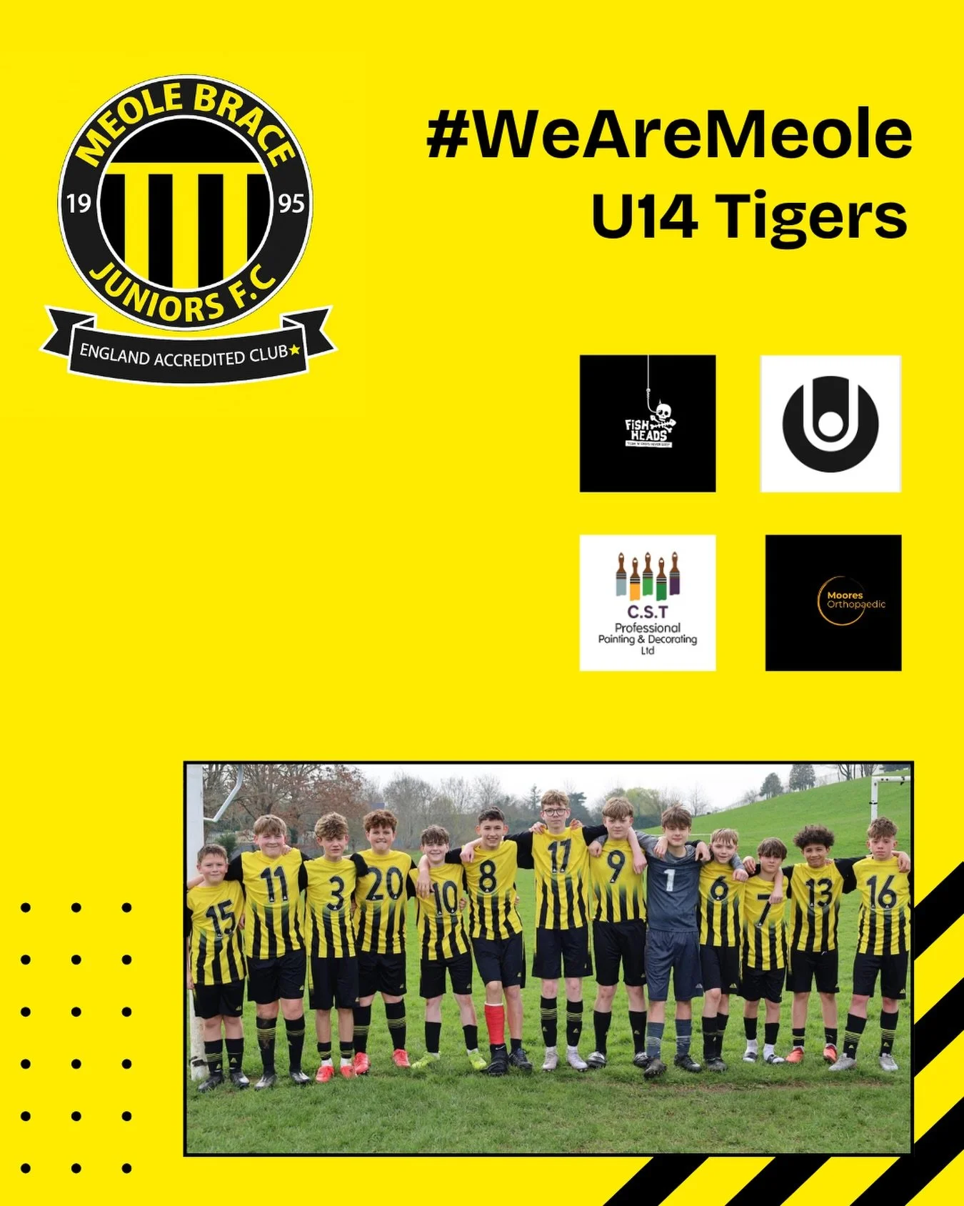 🎉🐯 CHAMPIONS! 🐯🎉

Huge congratulations to Meole Brace Juniors FC U14 Tigers - 2025/26 League Champions! 🏆🔥

Every player has shown unbelievable commitment, teamwork, and passion. The growth, the grit, the goals, the togetherness&hellip; it&rsqu