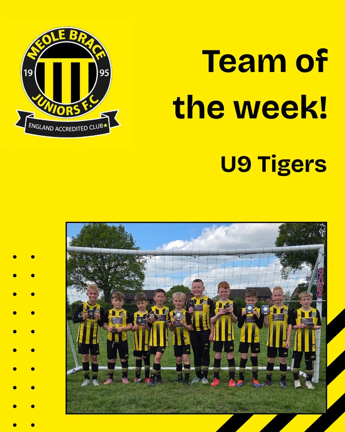 What a Sunday for the Meole Tigers U9&rsquo;s! 🏆

Champions of the Ellesmere Rangers Tournament and fully deserved &mdash; skill, teamwork, and pure determination on show all day.

So proud of this brilliant group. You smashed it! ⚽️

Up the Meole ?