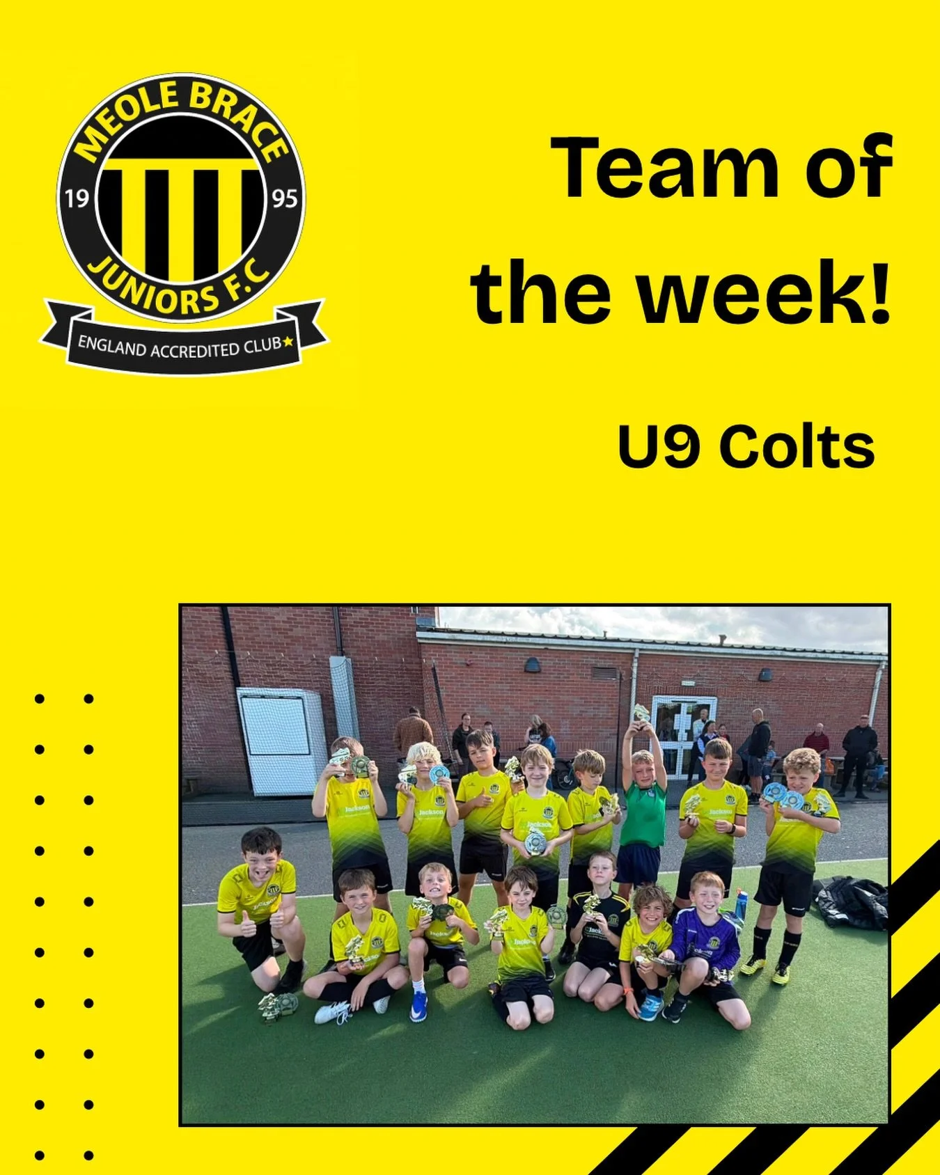 TEAM OF THE WEEK &mdash; U9 COLTS ⚽️⚫️🟡

Yesterday we held our U9 Colts Awards a little earlier than planned, as 90% of the team are heading off on their school residential on Club Day in July. 

Proud coaches, proud parents, and a brilliant group o