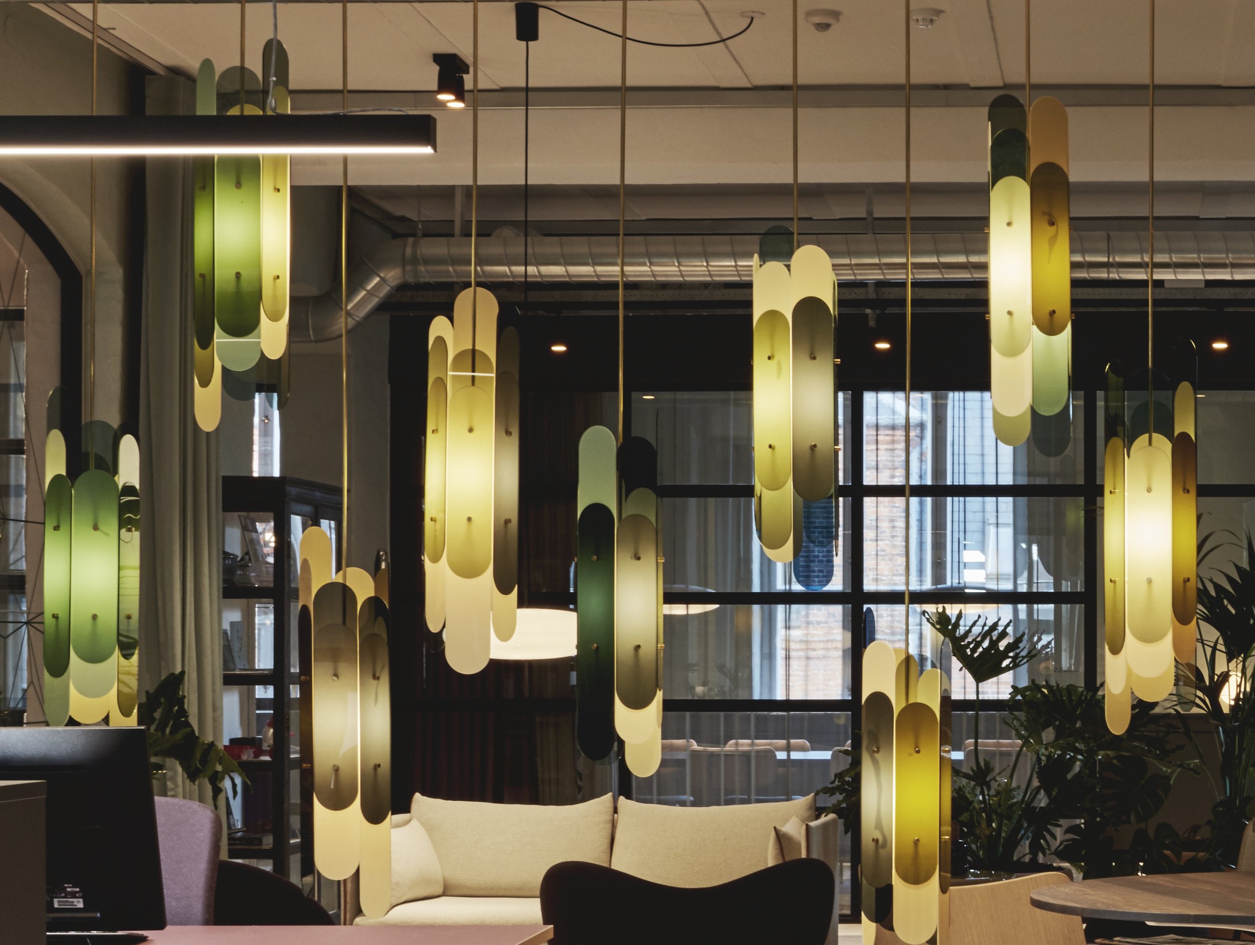 STAFA lights in group in reception