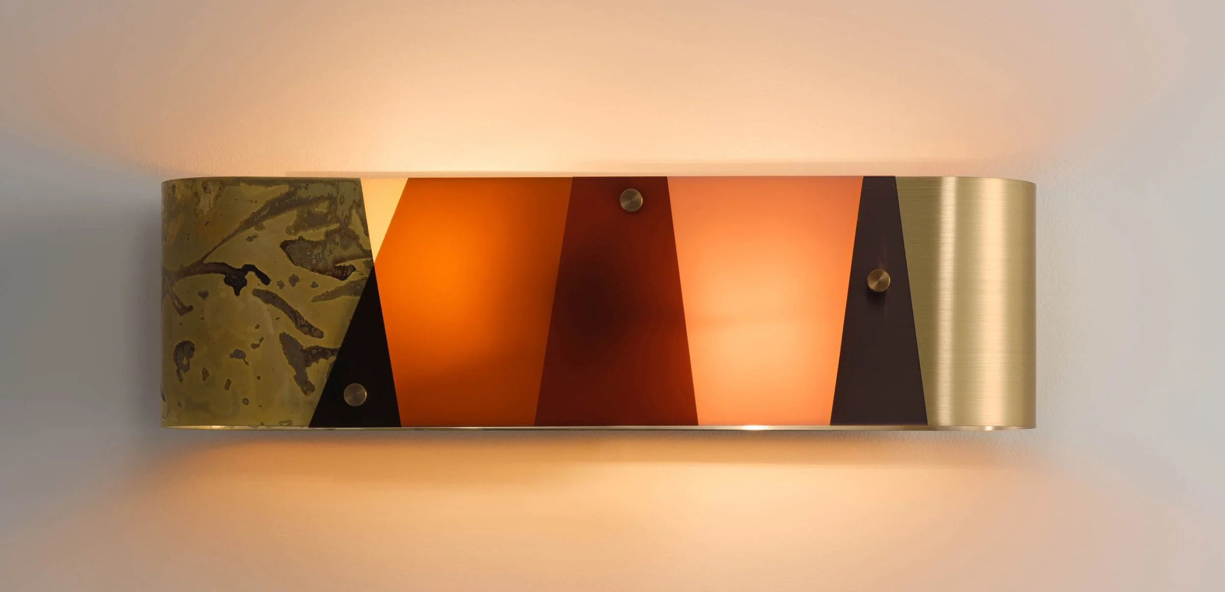 Vibeke Fonnesberg Schmidt IVALO Sconce plexiglass brass patinated