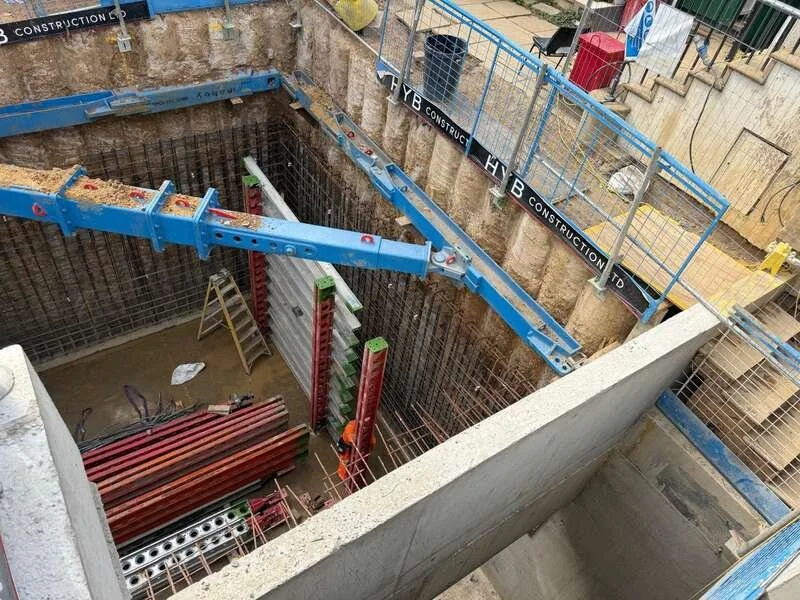 London groundworks excavation reinforced concrete substructure