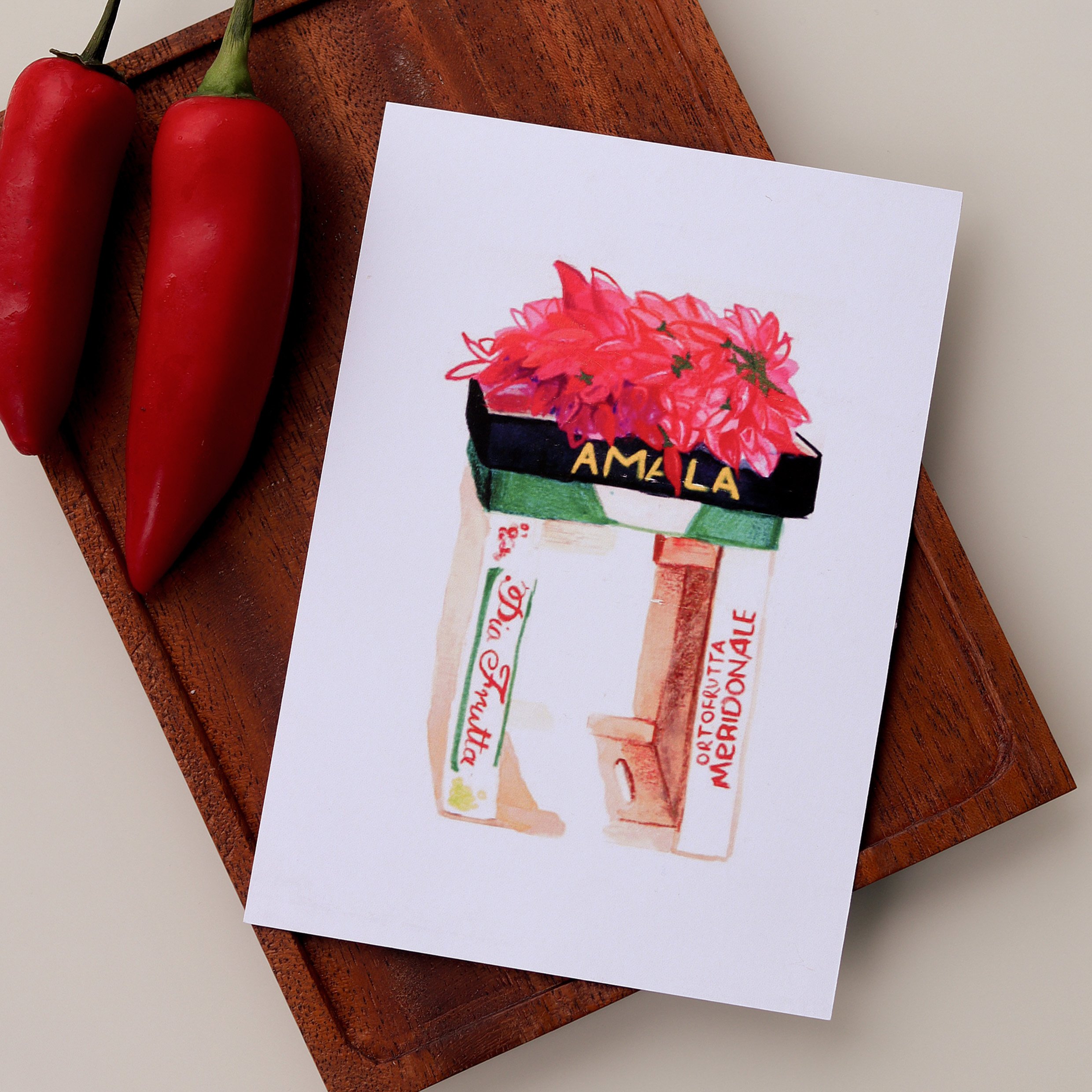 Chilli Stand Postcard