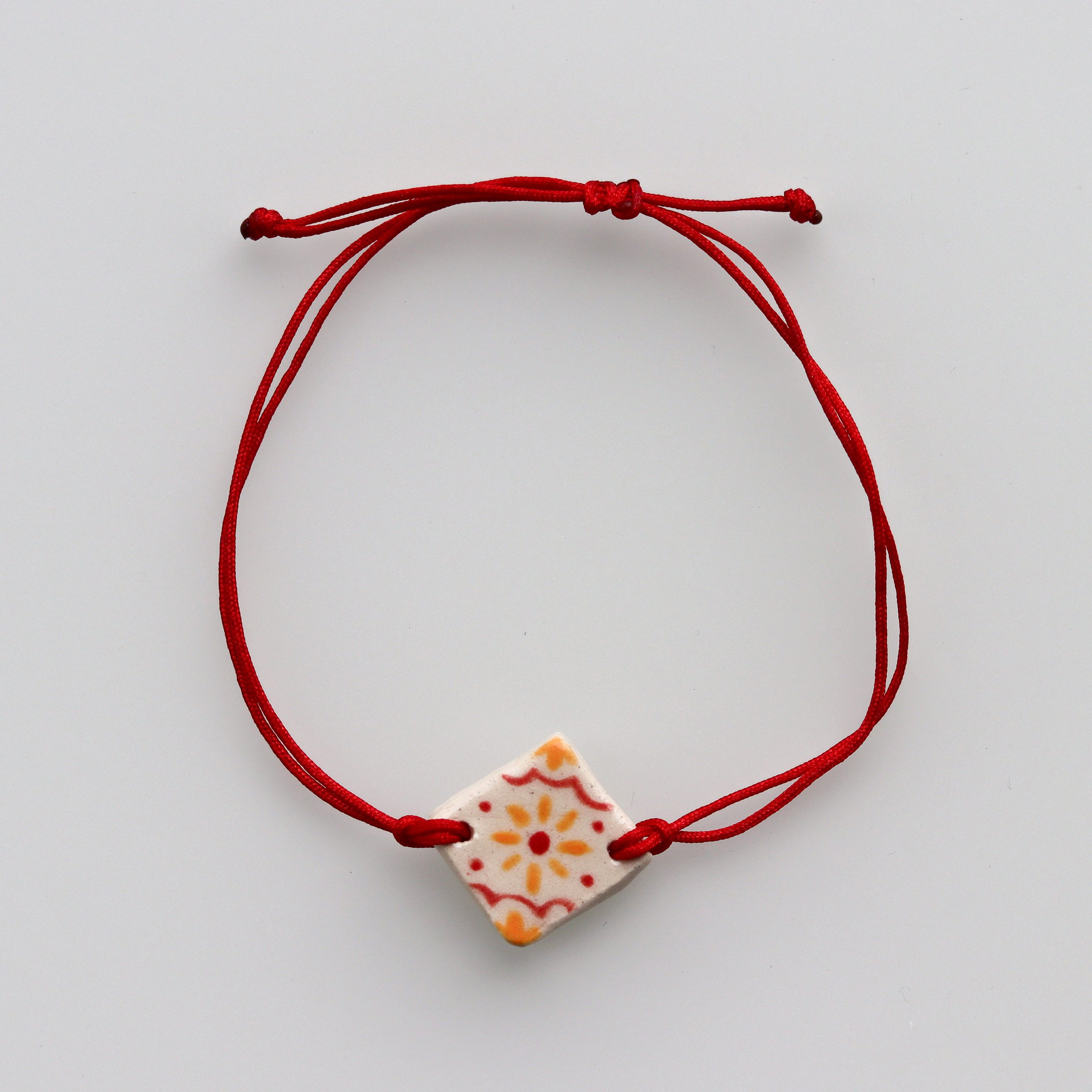Tile Charm Bracelet - Red