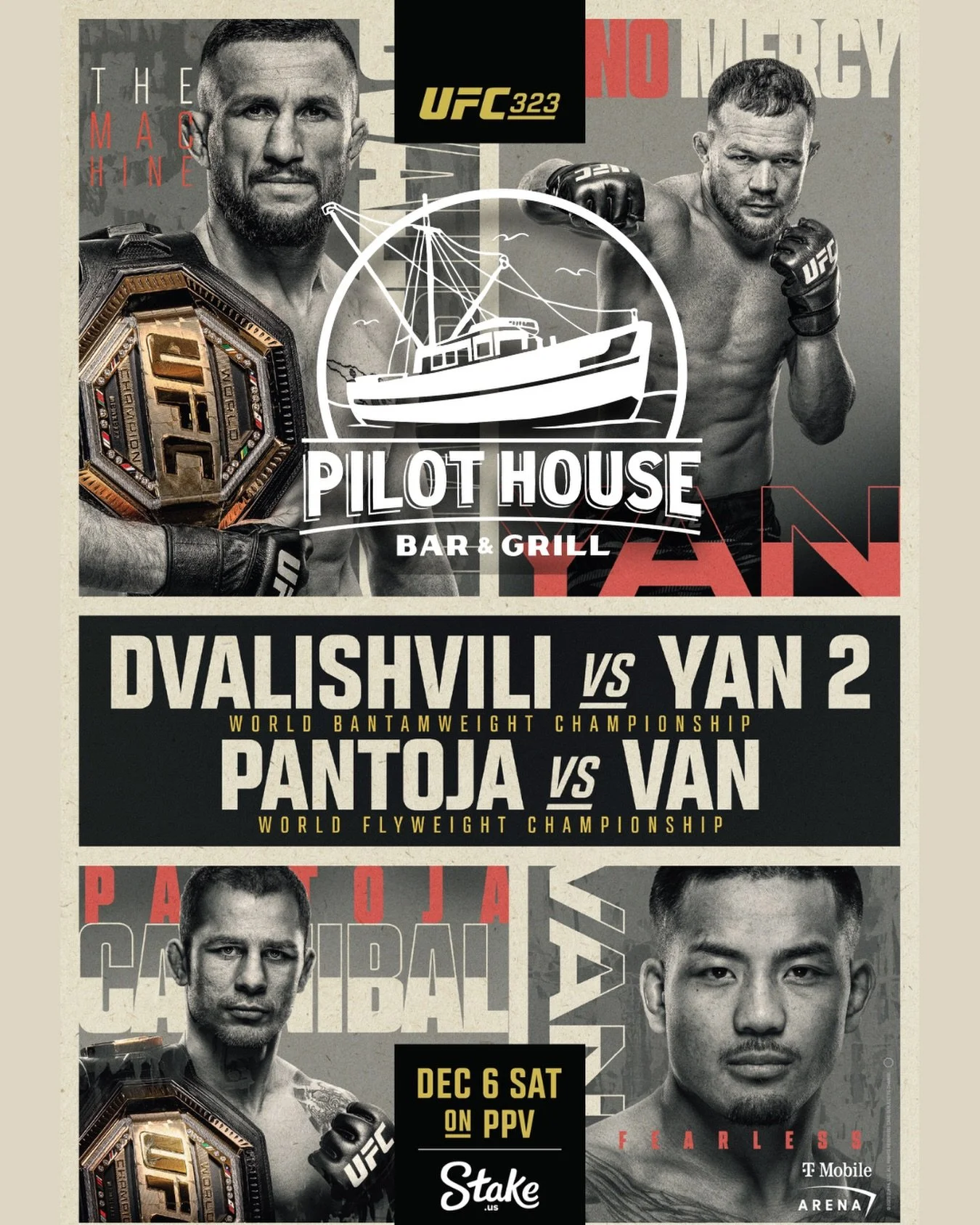 UFC 323!!!! 
Come watch it LIVE at PILOT HOUSE this SATURDAY night! Don&rsquo;t miss a second of the action- SOUND ON! 
&bull;
&bull;
Pilot House is open 7 Days a Week - Year Round 📆
Free parking out back or under the el 🚙
Metered Street Parking ou