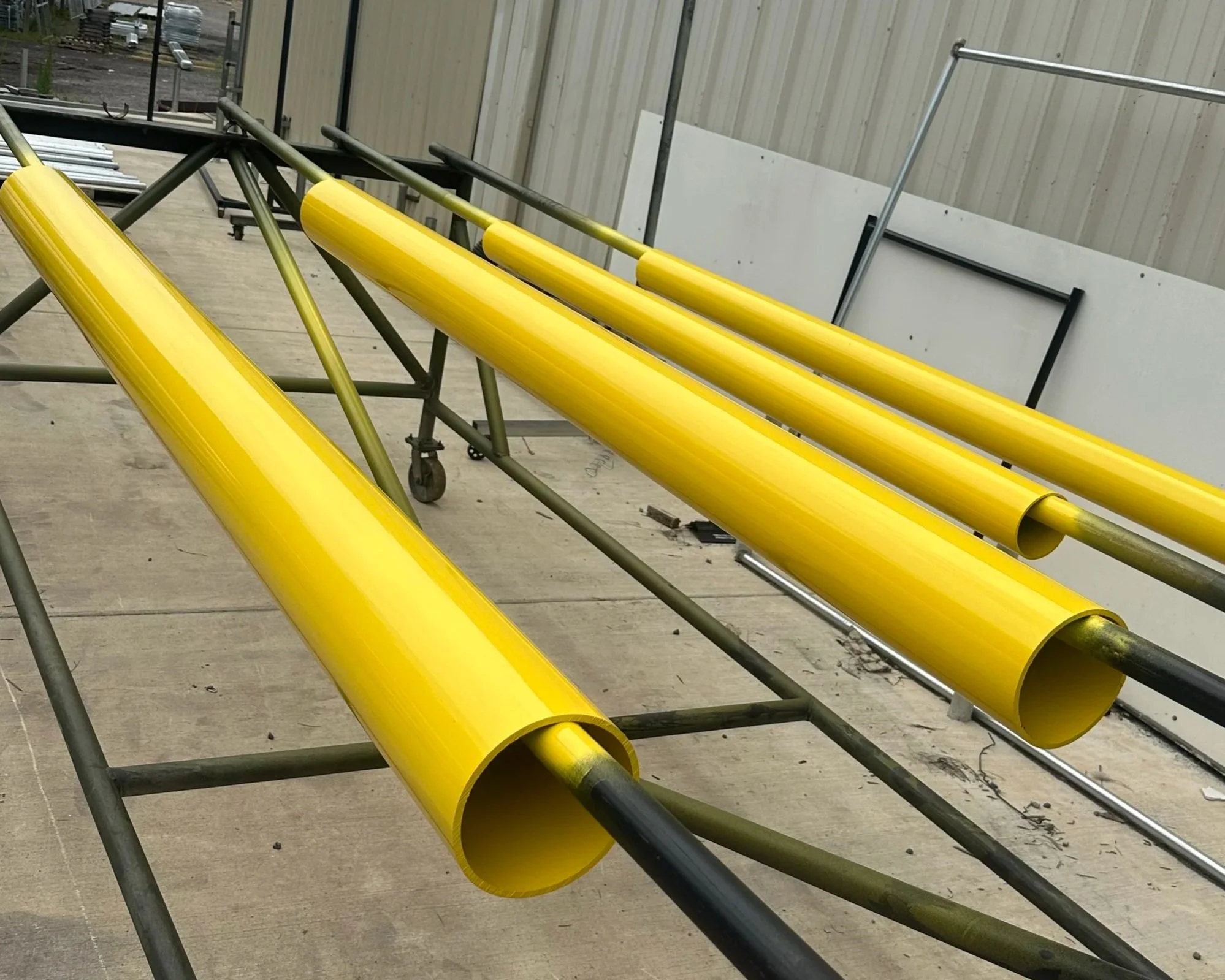 Image of Powder Coated Posts at Eagle Custom Gate and Fence in Warrior Alabama