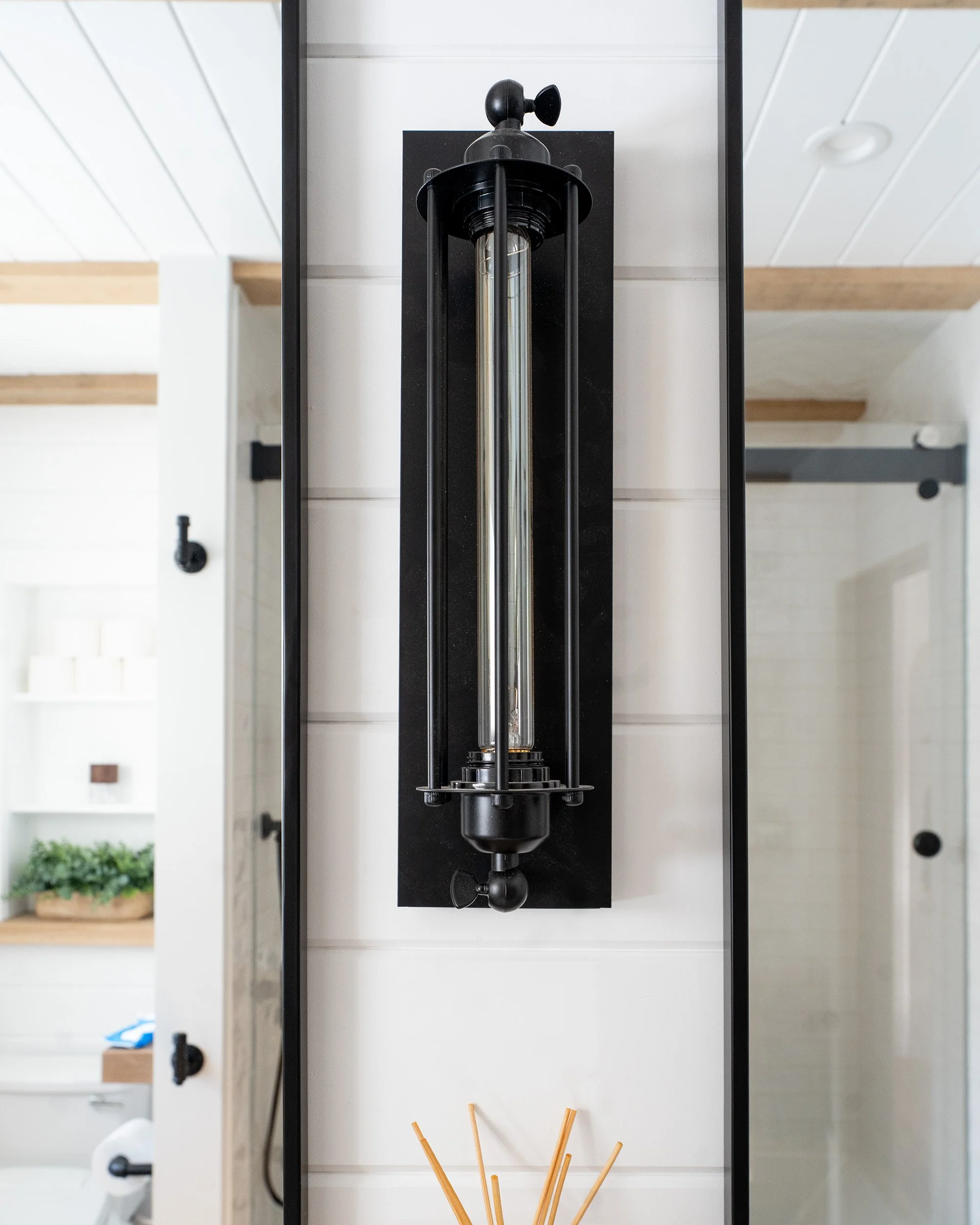 Light Fixture on a Bathroom Remodel we did in 2026 in Plymouth, Mass