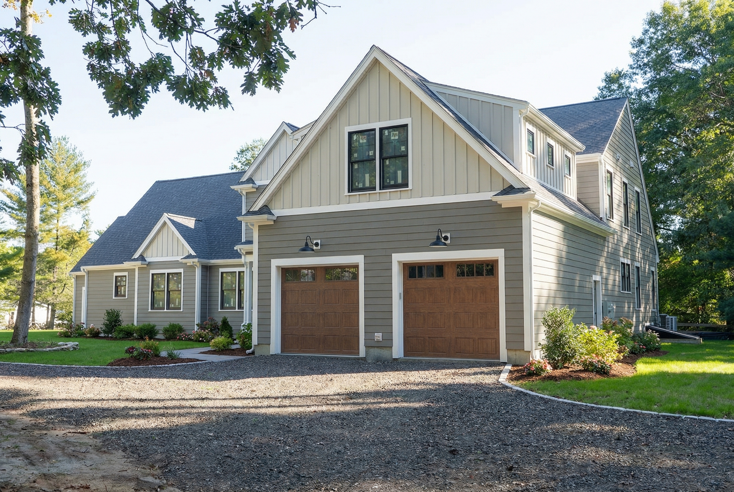 custom modern farmhouse home built in plymouth ma