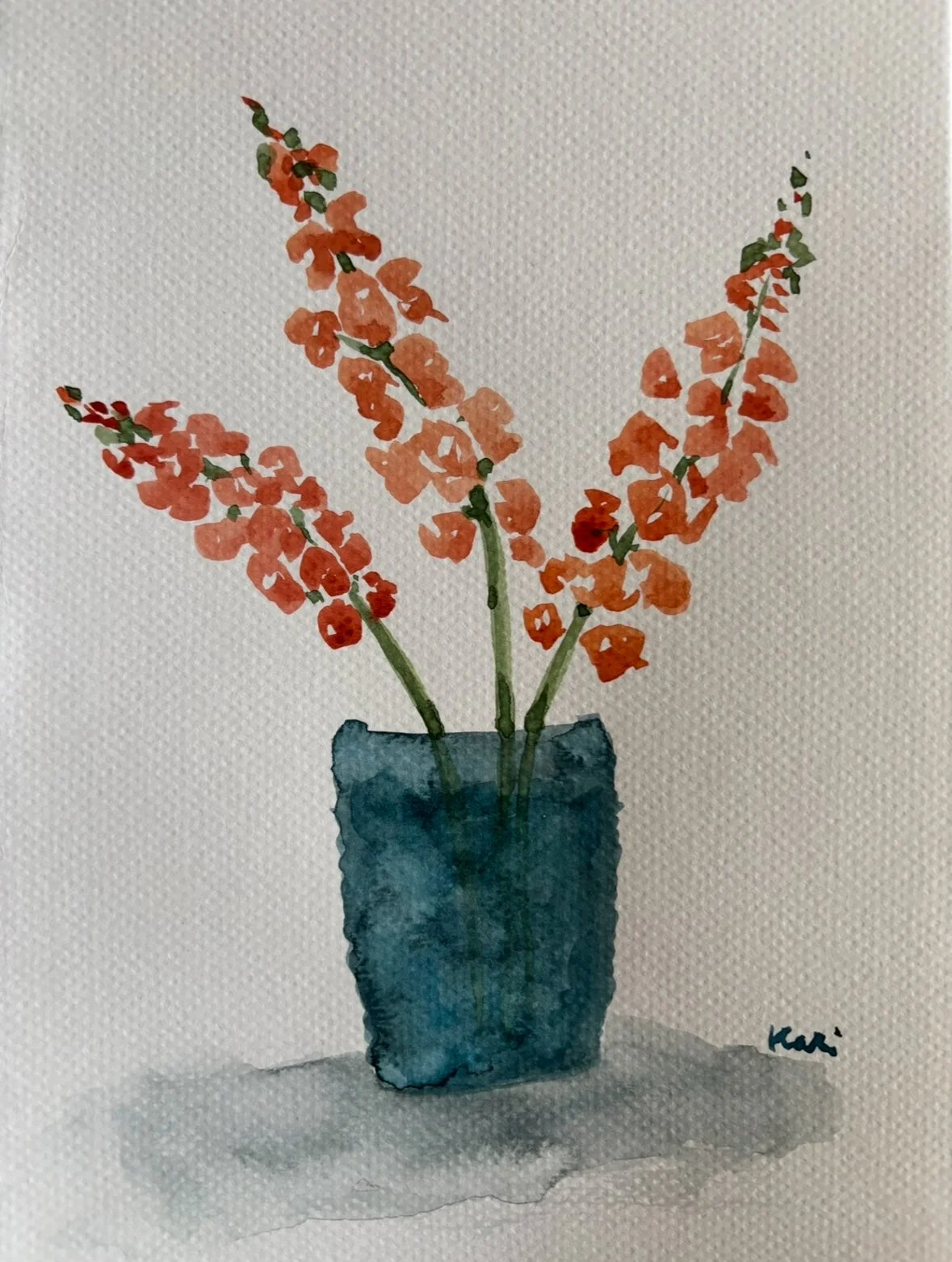 Snapdragons in a Vase Pack of 10 Greeting Cards