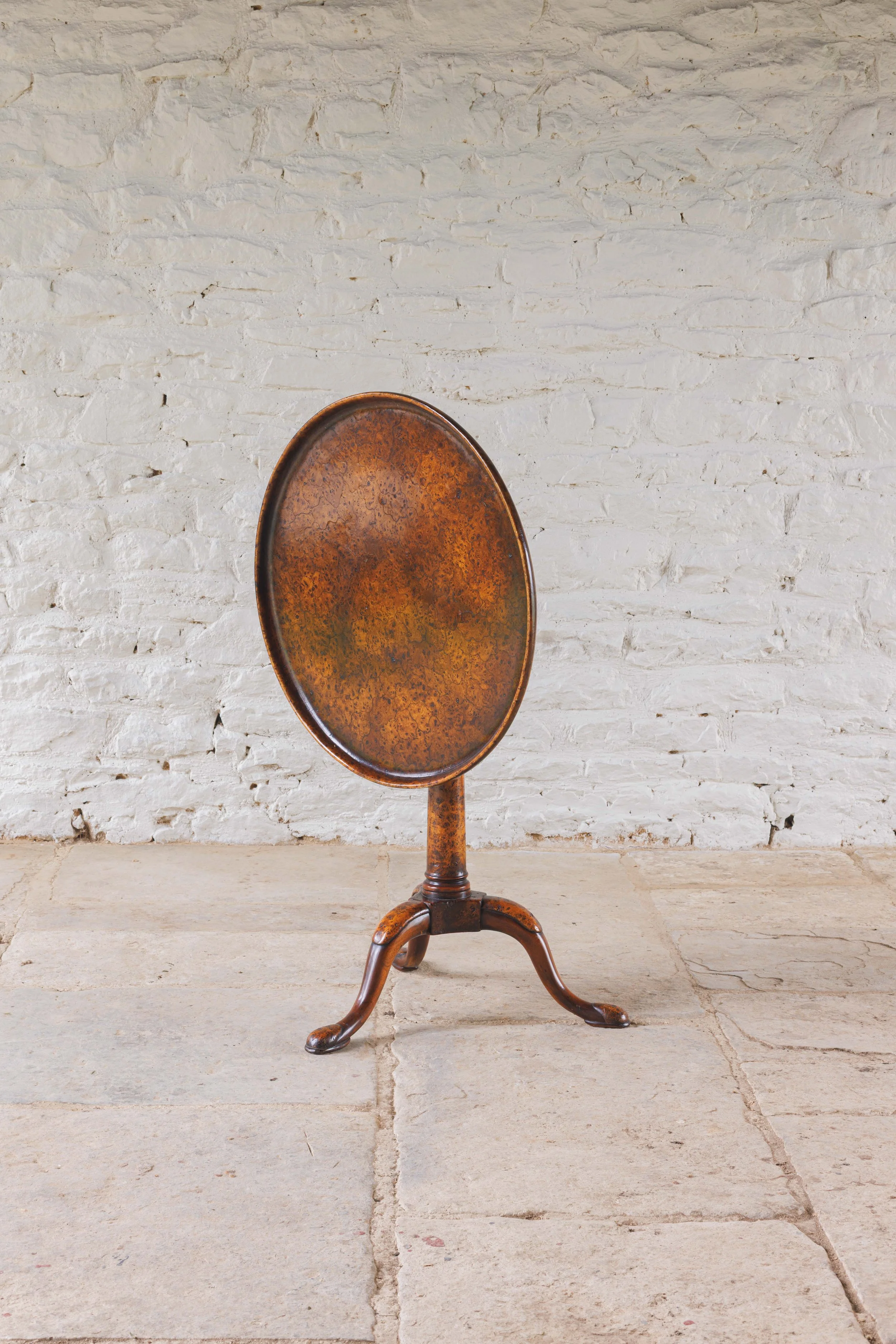 A Mid-Century Burr Walnut Tilt-Top