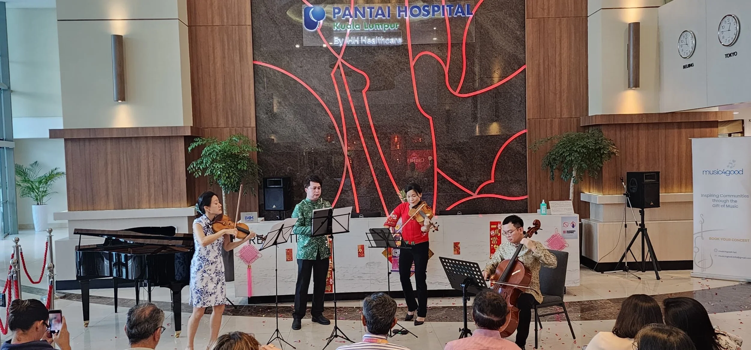 Music4Good Transforms Hospital Lobby Into a Space of Celebration During Lunar New Year