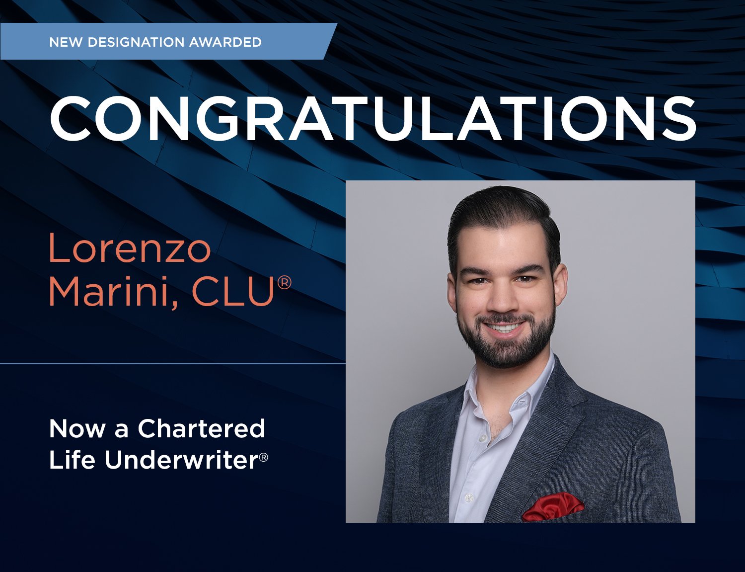 Lorenzo Marini Earns CLU® Designation