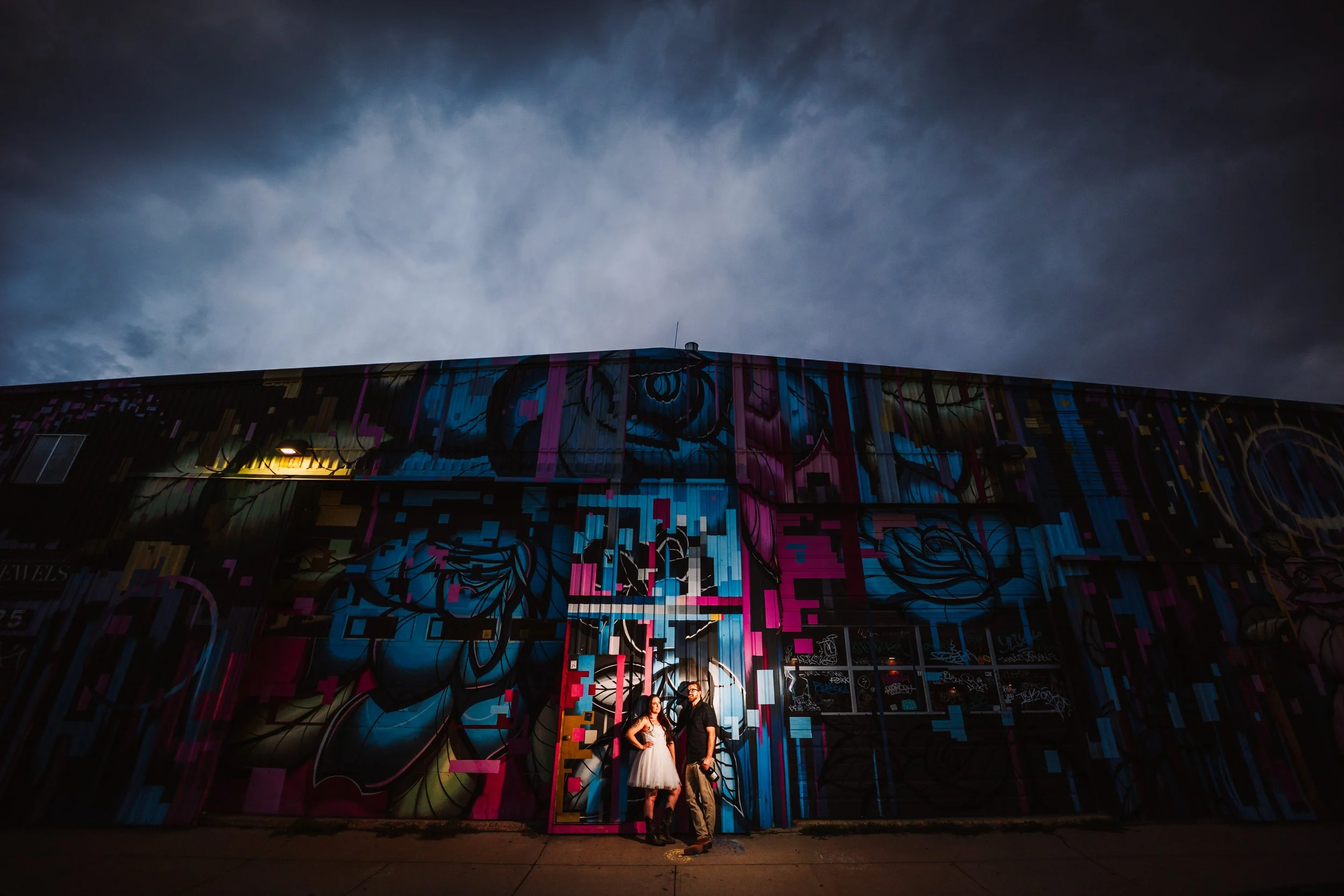 sunset is more with graffiti 