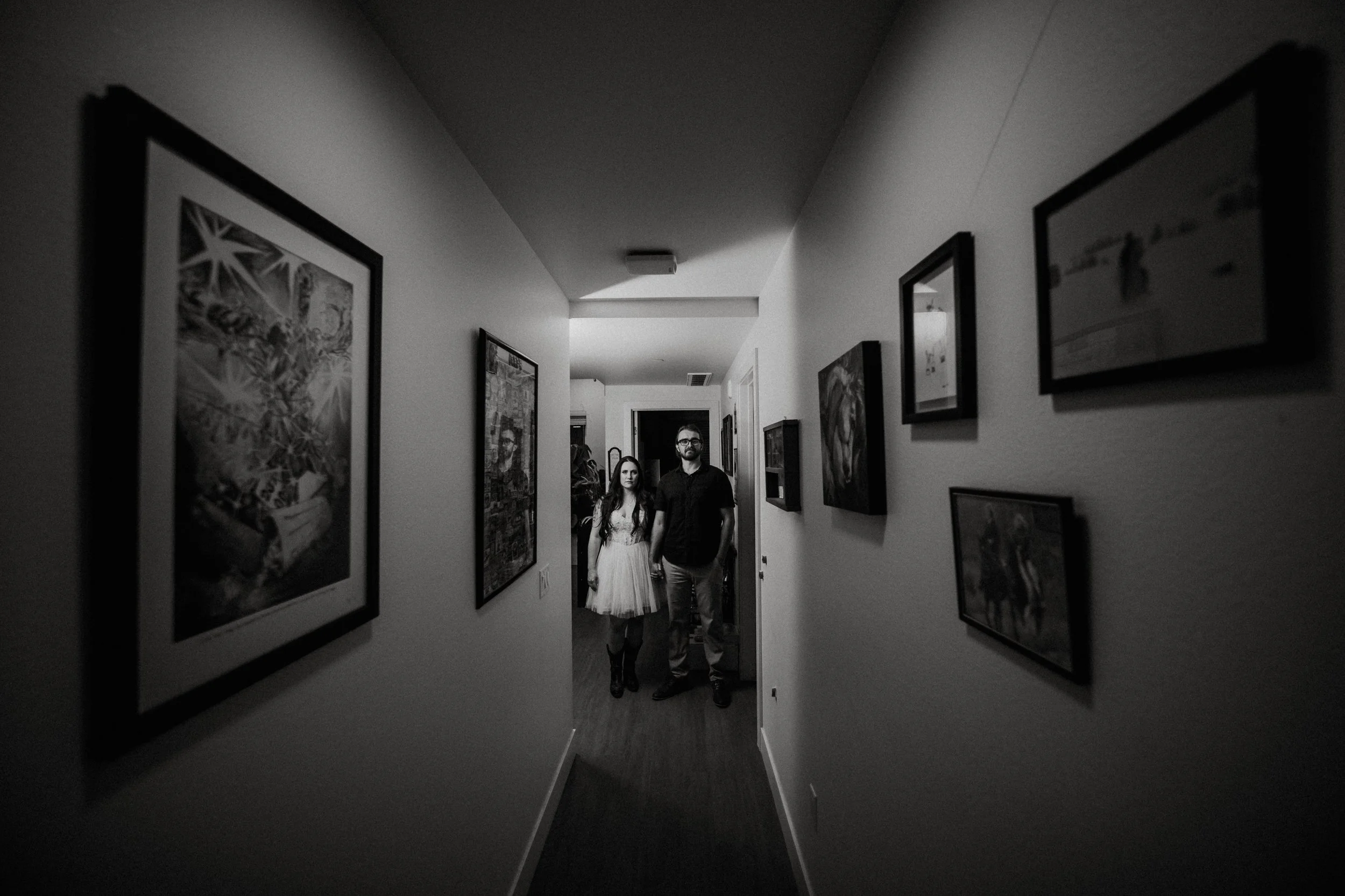 in home engagement portraits