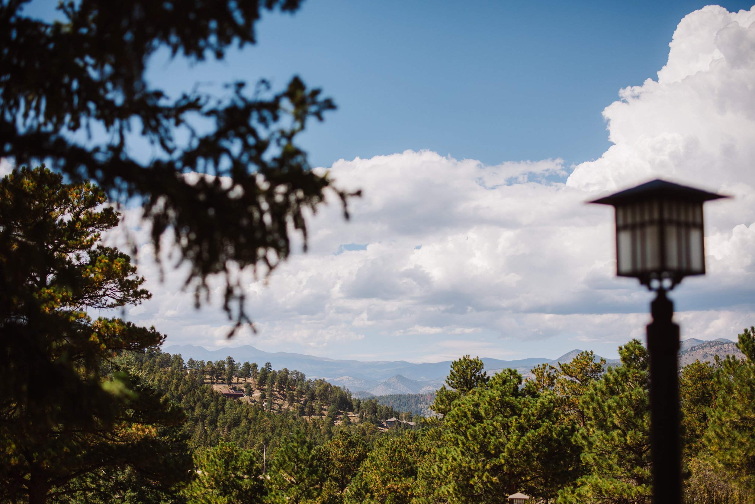 the mountain views of the ceremony 