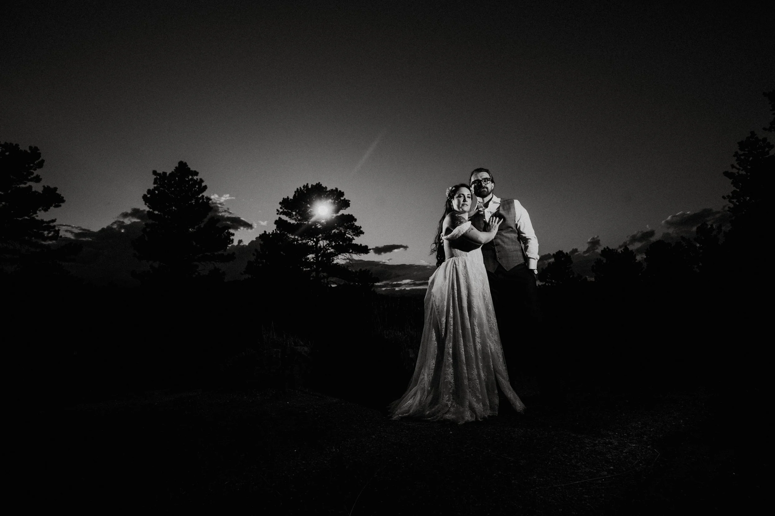 an epic black and white lit portrait 