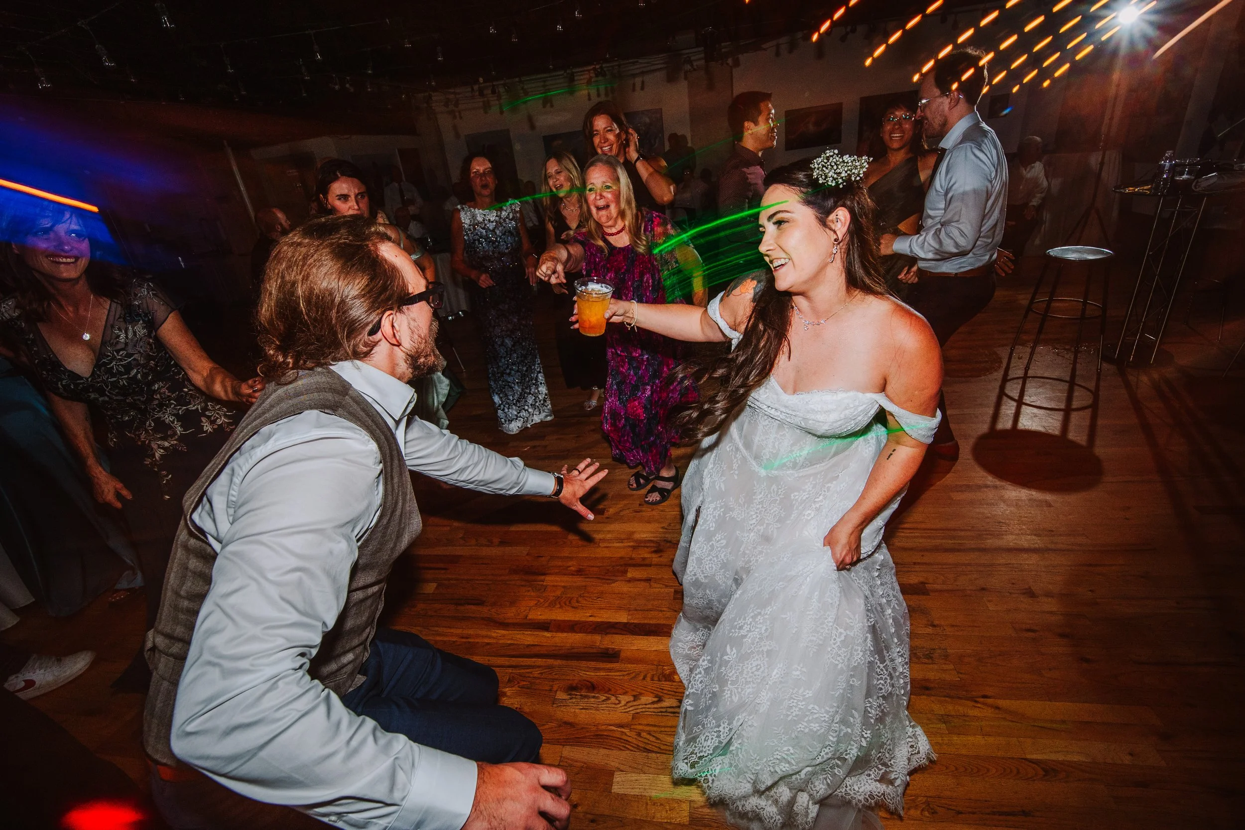 the groom dancing 