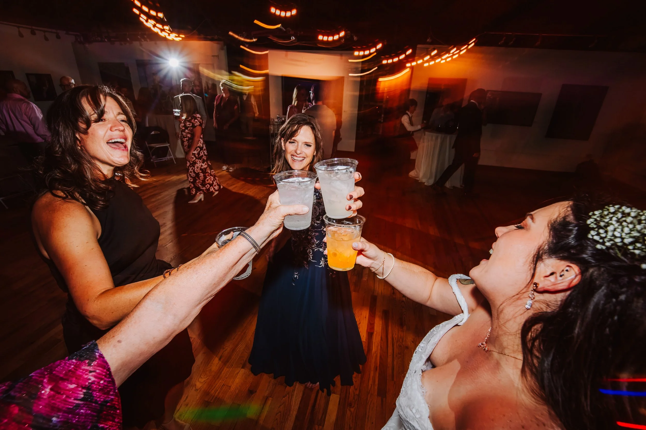 toasting with the mother of the bride 