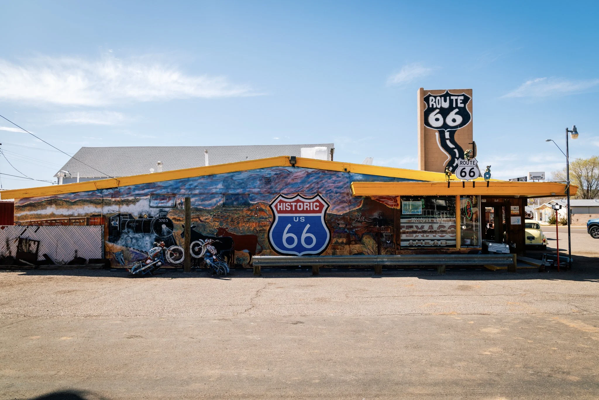 Historic Route 66 Wall Mural in Seligman