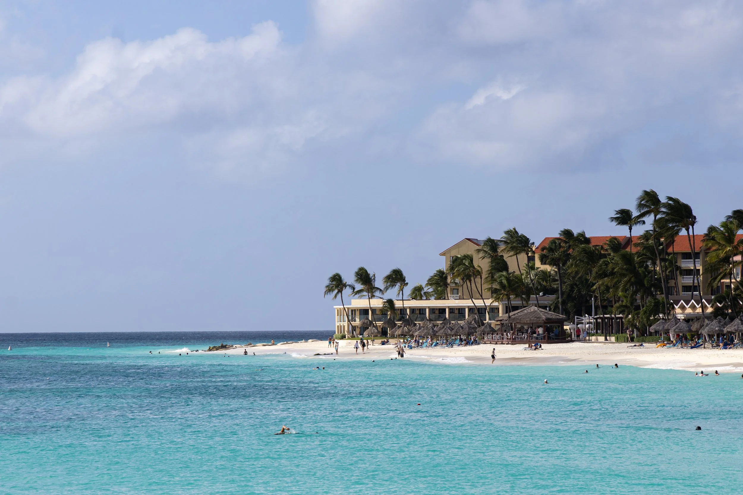 View of Druif Beach in Aruba Towards Divi Village Resort