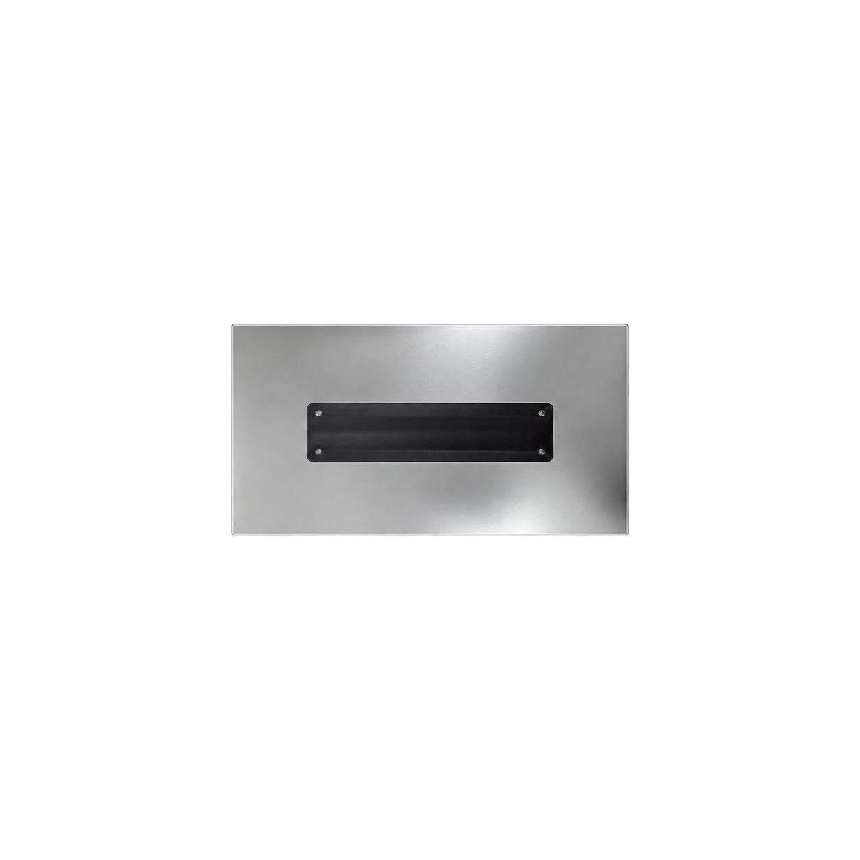 Centered Brushed Metal Plate with Recessed Handle.png