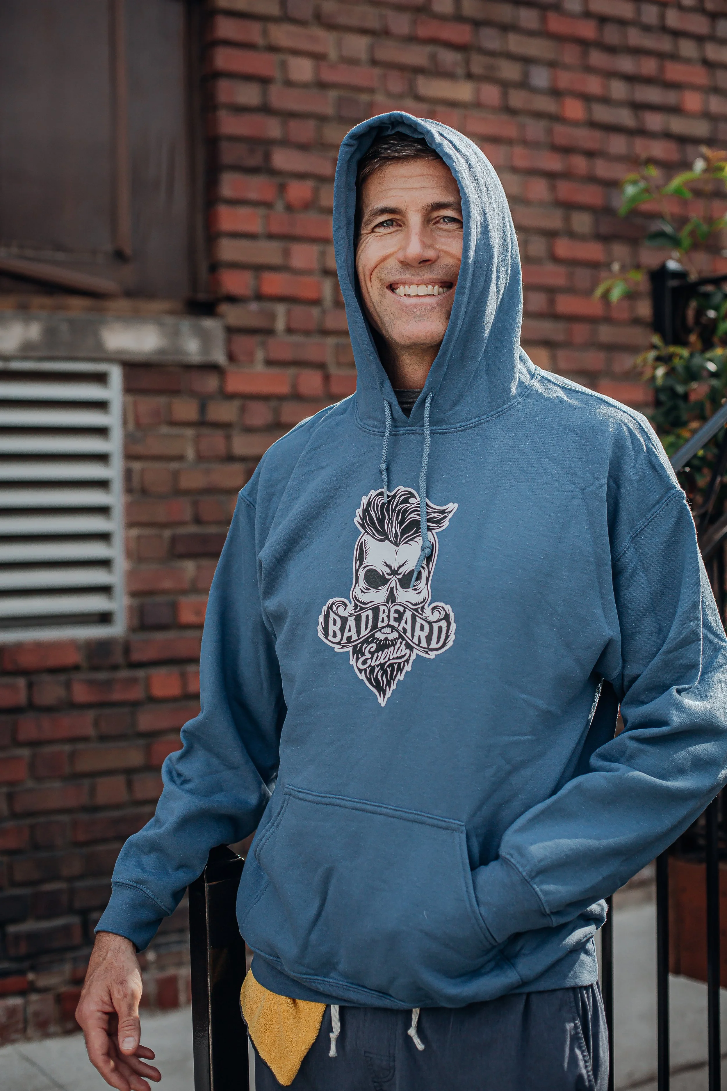 Bad Beard Events Hoodie -  Blue